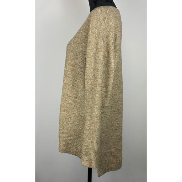 GeeGee High-Low Sweater Women's Medium Brown V-Neck Long Sleeve Soft Cozy - Picture 5 of 9